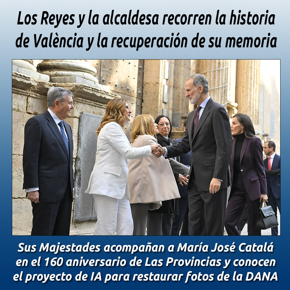 Los Reyes y la alcaldesa recorren la historia de València y la recuperación de su memoria